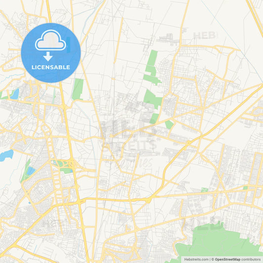 Empty vector map of Cuautitlán, México, Mexico