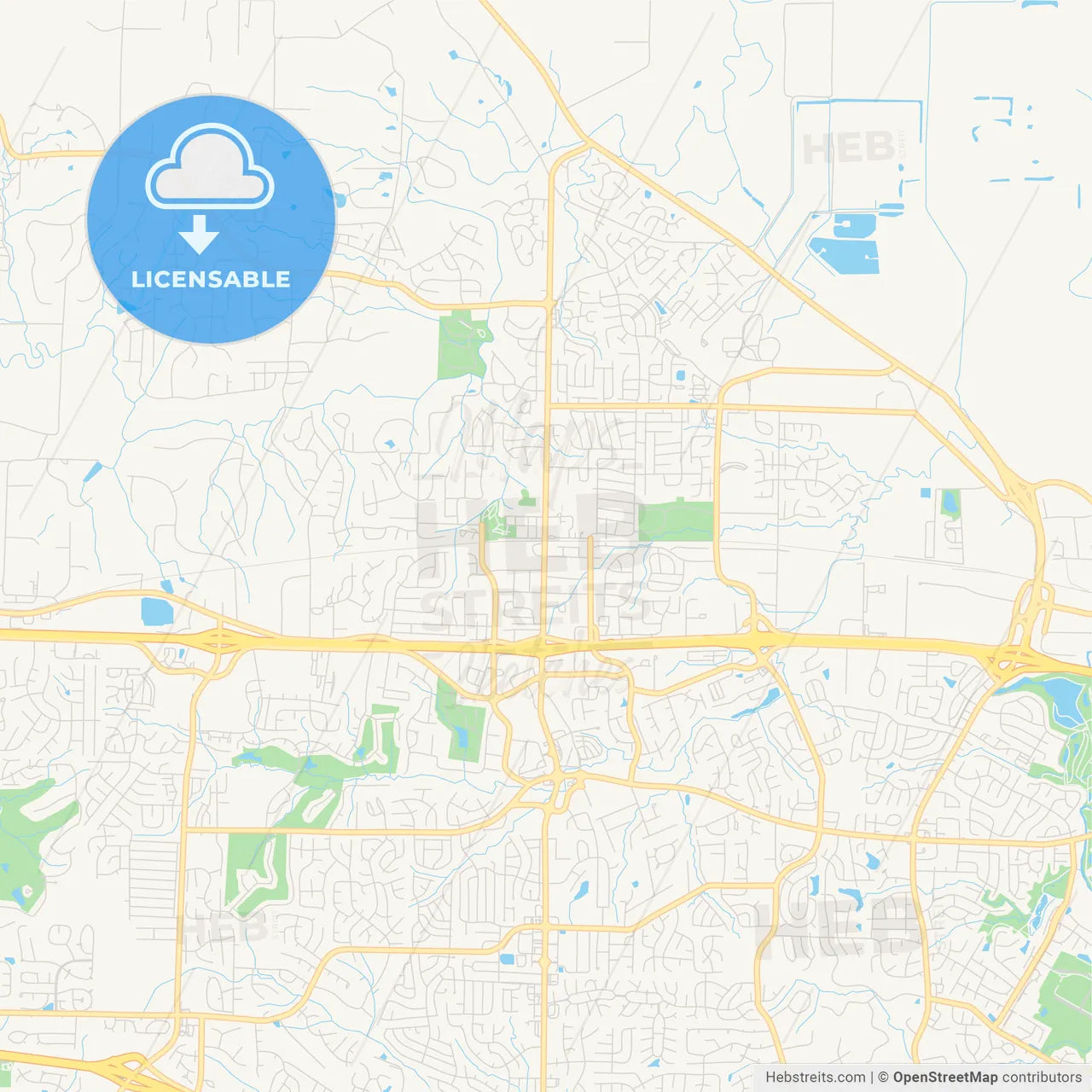 Empty vector map of O Fallon, Missouri, USA