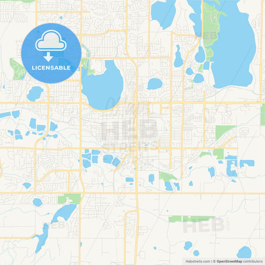 Empty vector map of Loveland, Colorado, USA