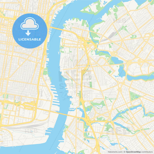 Empty vector map of Camden, New Jersey, USA