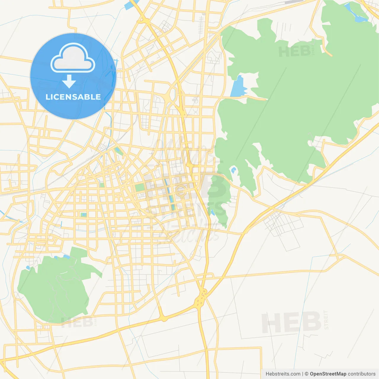 Printable street map of Lianyungang, China