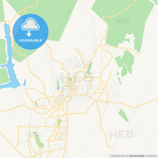 Printable street map of Hegang, China