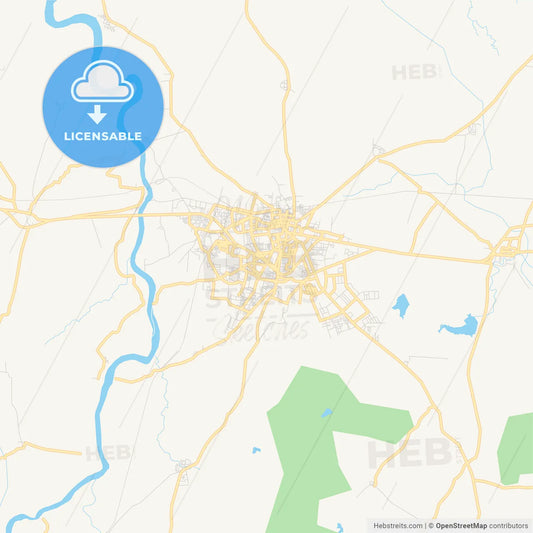 Printable street map of Jalgaon, India