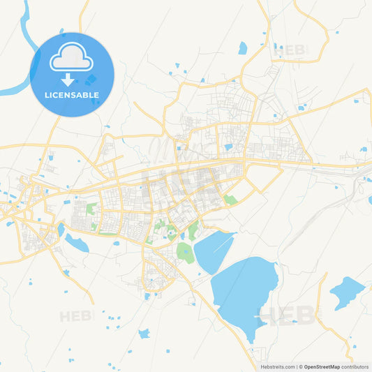 Printable street map of Bhilai, India
