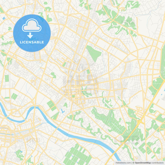 Printable street map of Hitachinaka, Japan