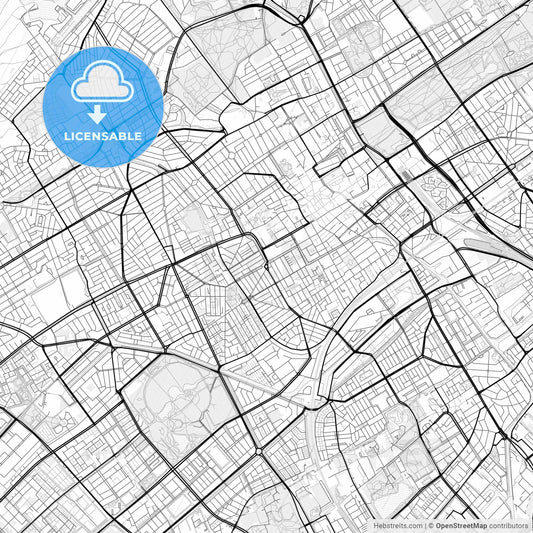 Vector PDF map of The Hague, Netherlands