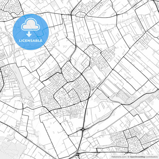 Vector PDF map of Westland, Netherlands