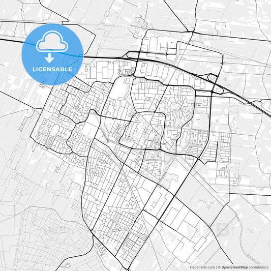 Vector PDF map of Veenendaal, Netherlands