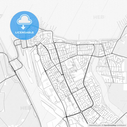 Vector PDF map of Terneuzen, Netherlands