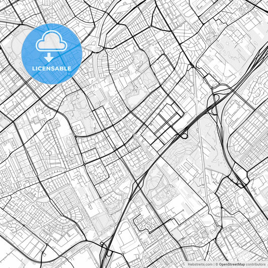 Vector PDF map of Rijswijk, Netherlands