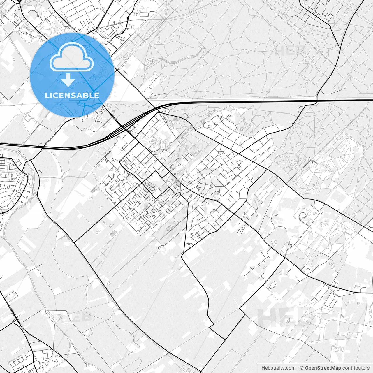 Vector PDF map of Utrechtse Heuvelrug, Netherlands