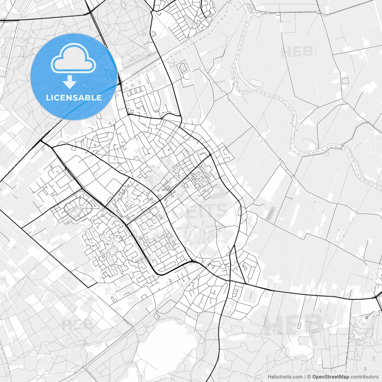 Vector PDF map of Soest, Netherlands