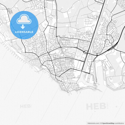 Vector PDF map of Vlissingen, Netherlands