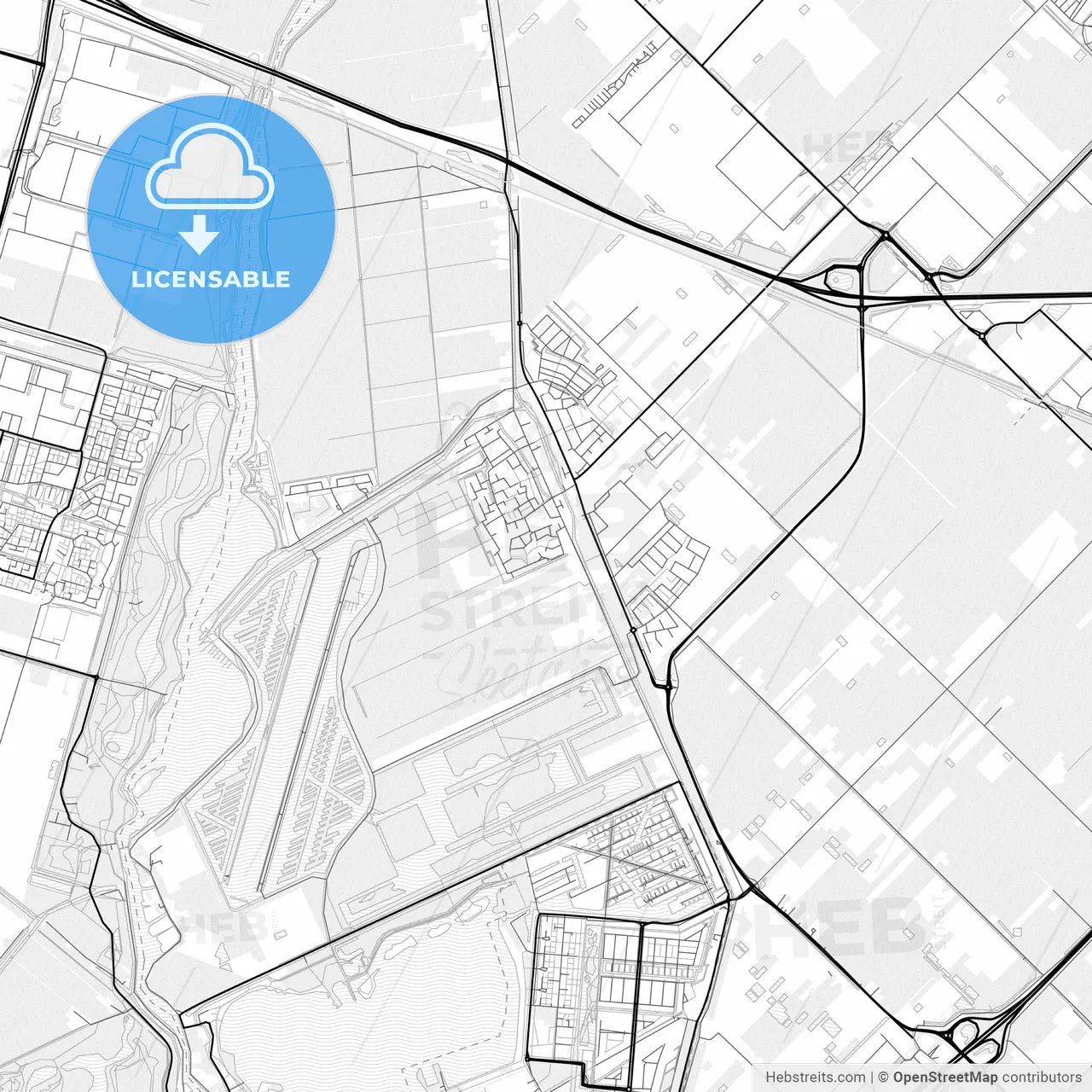 Vector PDF map of Zuidplas, Netherlands