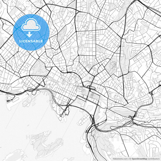 Vector PDF map of Oslo, Norway