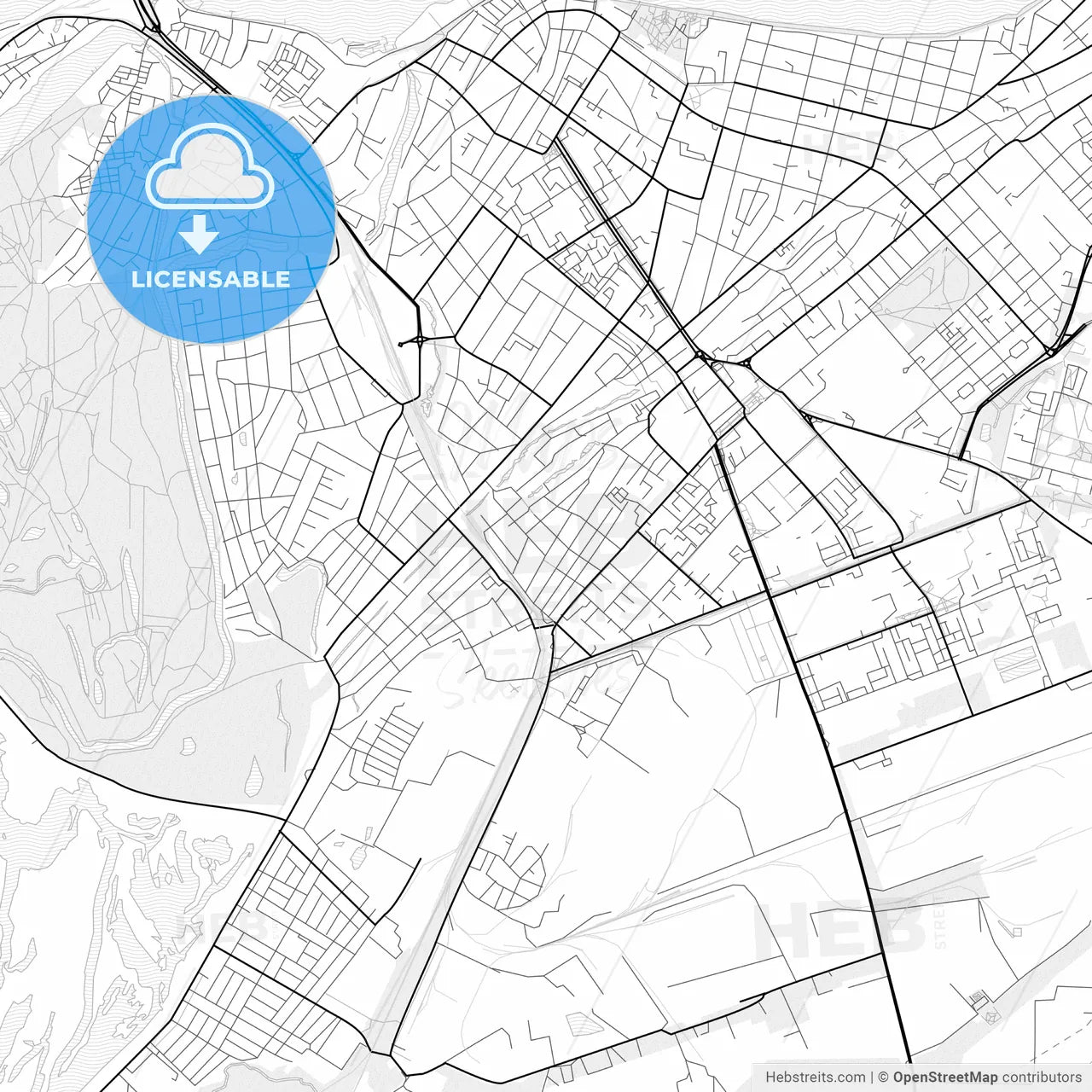 Vector PDF map of Engels, Russia
