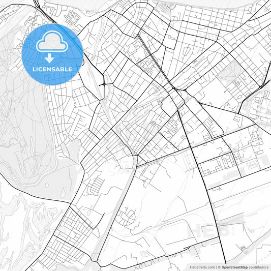 Vector PDF map of Engels, Russia