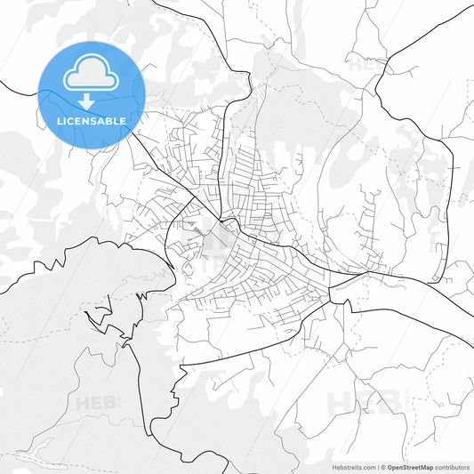 Vector PDF map of Aranđelovac, Serbia