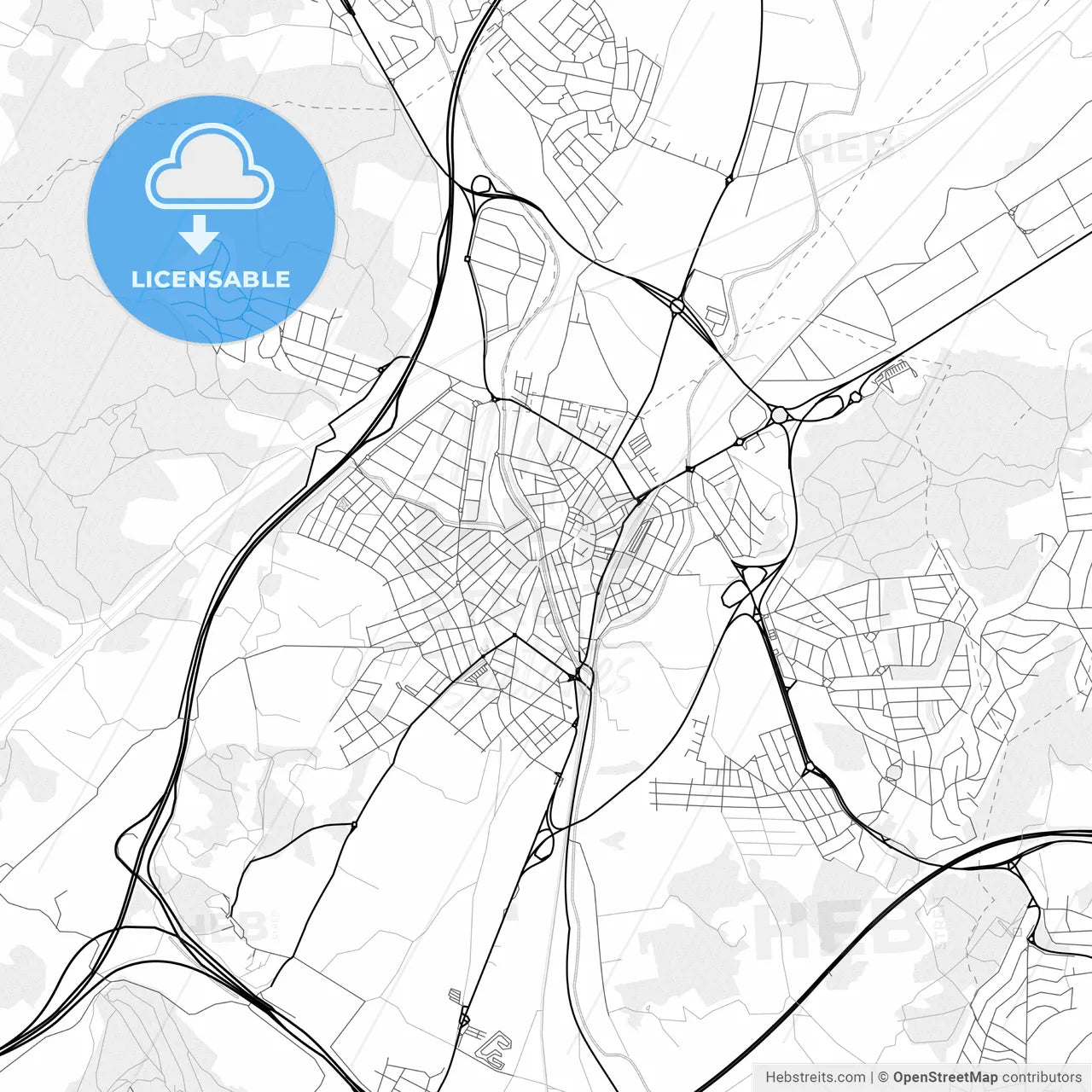 Vector PDF map of El Vendrell, Spain