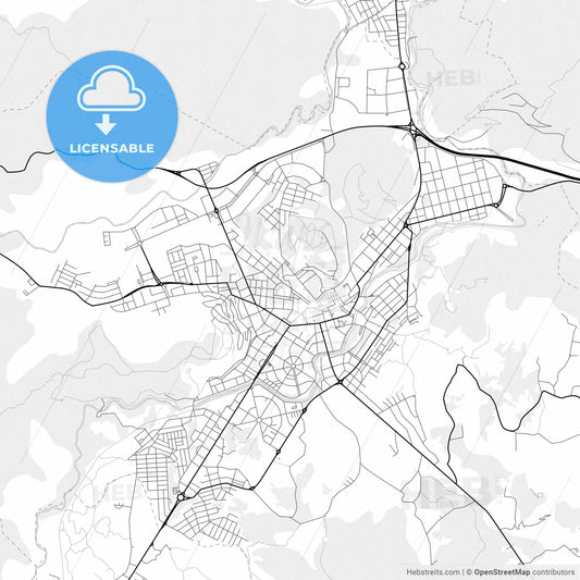 Vector PDF map of Olot, Spain