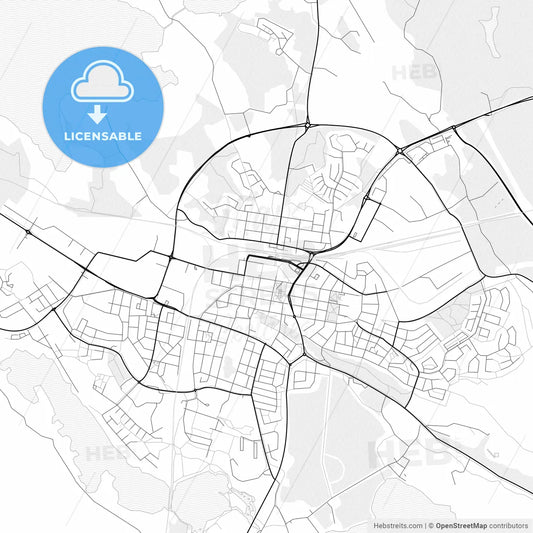 Vector PDF map of Katrineholm, Sweden