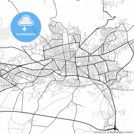 Vector PDF map of Elâzığ, Turkey