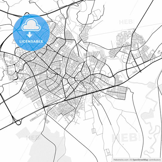 Vector PDF map of Tarsus, Turkey