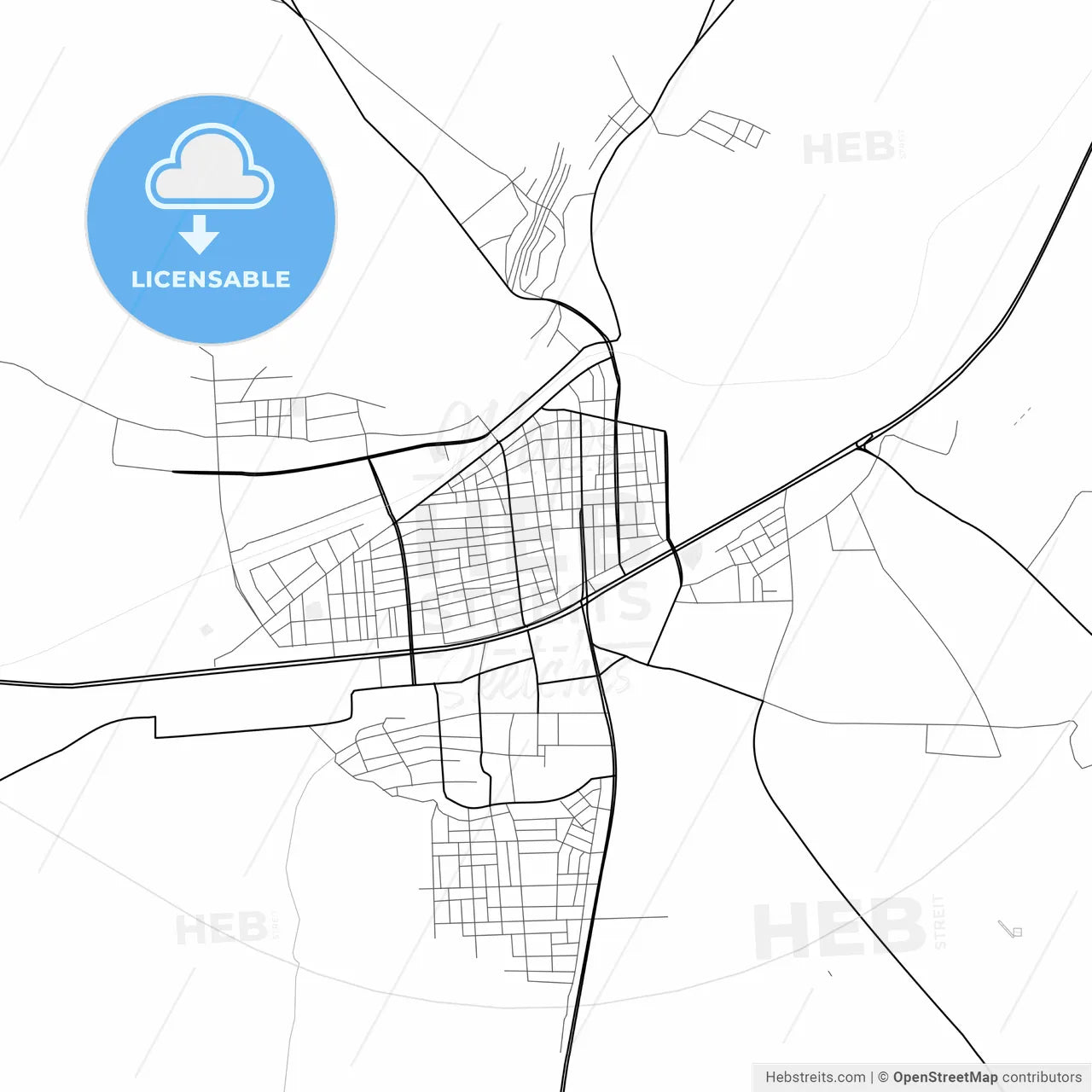 Vector PDF map of Polatlı, Turkey
