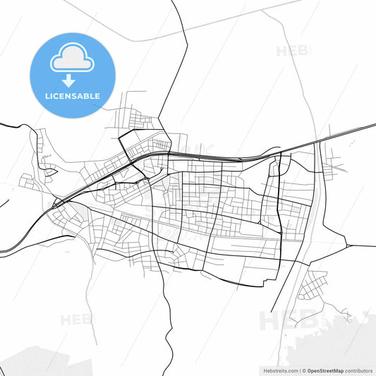 Vector PDF map of Salihli, Turkey