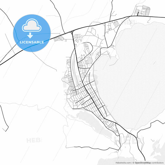 Vector PDF map of Tatvan, Turkey
