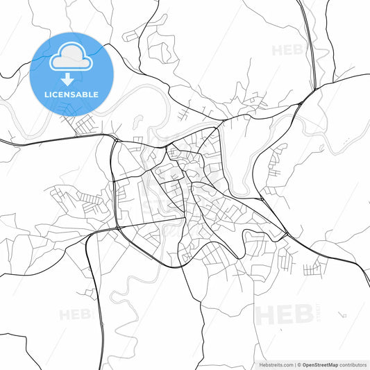Vector PDF map of Bartın, Turkey