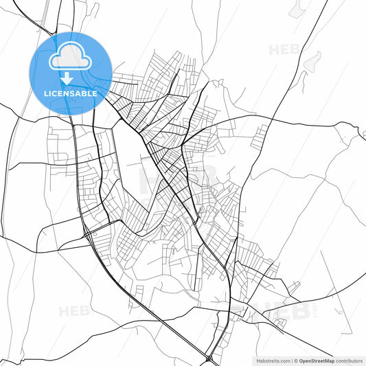 Vector PDF map of Suluova, Turkey