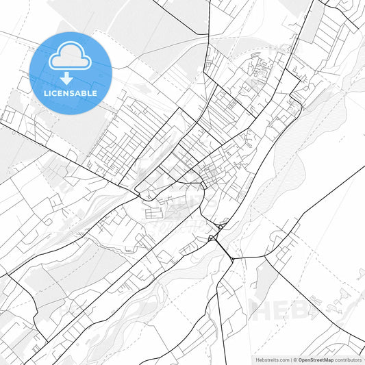 Vector PDF map of Stryi, Ukraine