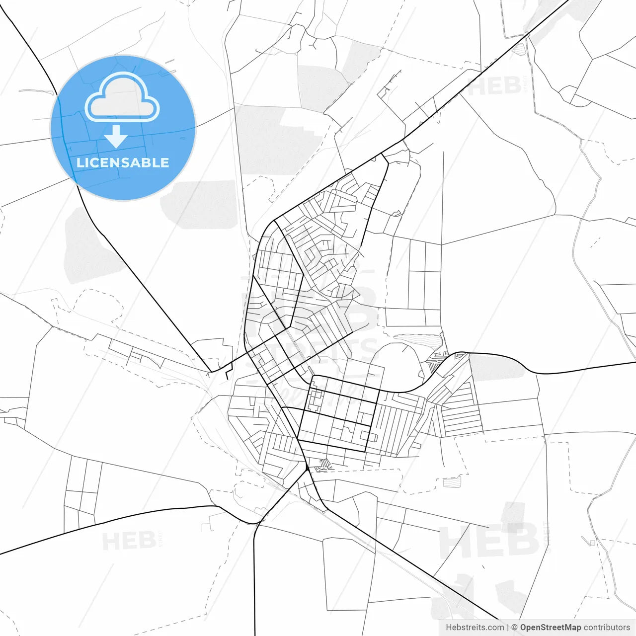 Vector PDF map of Novovolynsk, Ukraine