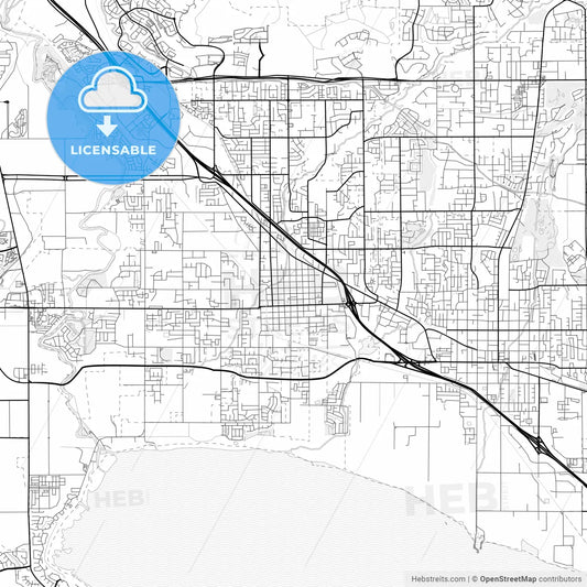 Vector PDF map of Lehi, Utah, United States