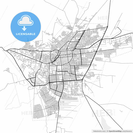 Vector PDF map of La Rioja, Argentina