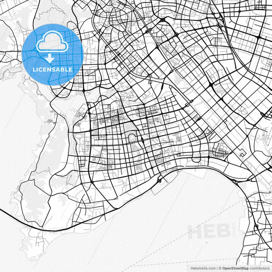 Vector PDF map of Wuxi, China