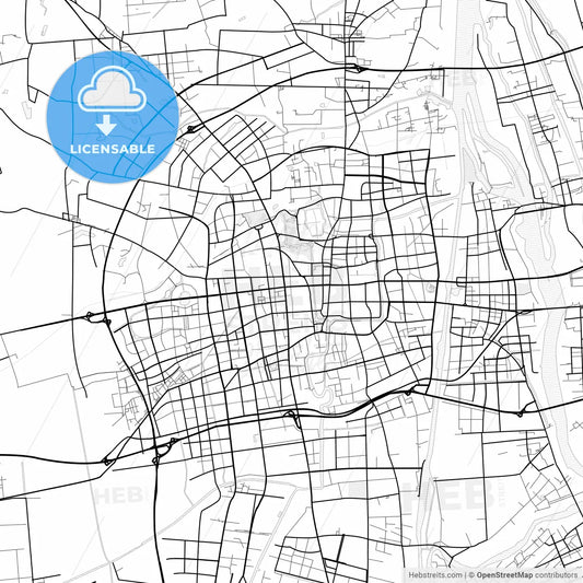 Vector PDF map of Yangzhou, China