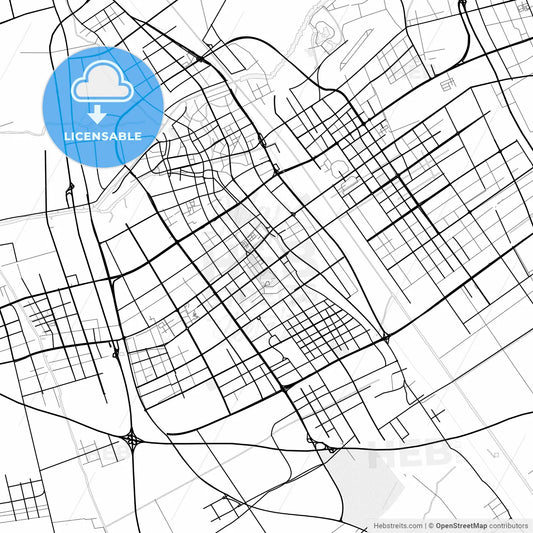 Vector PDF map of Yancheng, China