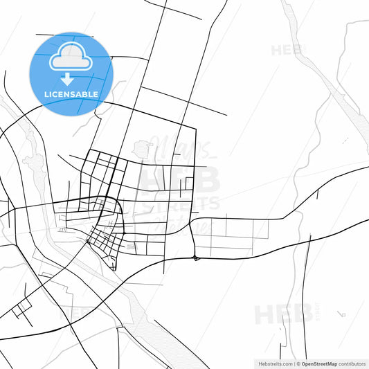 Vector PDF map of Pizhou, China