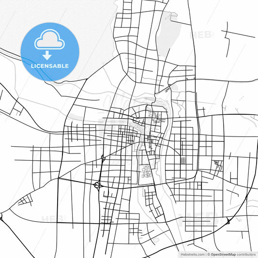 Vector PDF map of Suqian, China