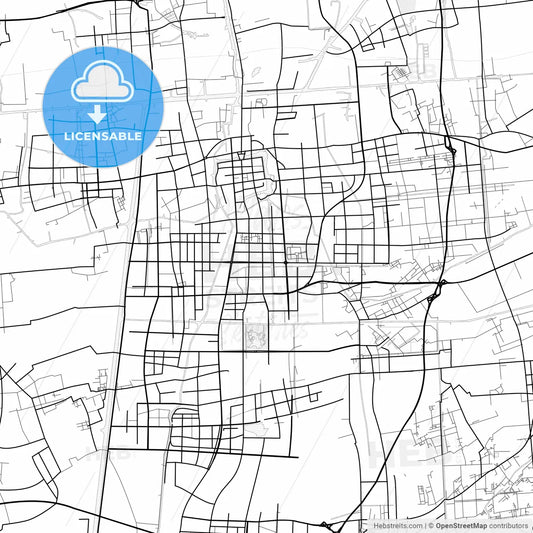 Vector PDF map of Taizhou, China