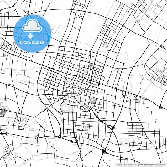 Vector PDF map of Zhangjiagang, China