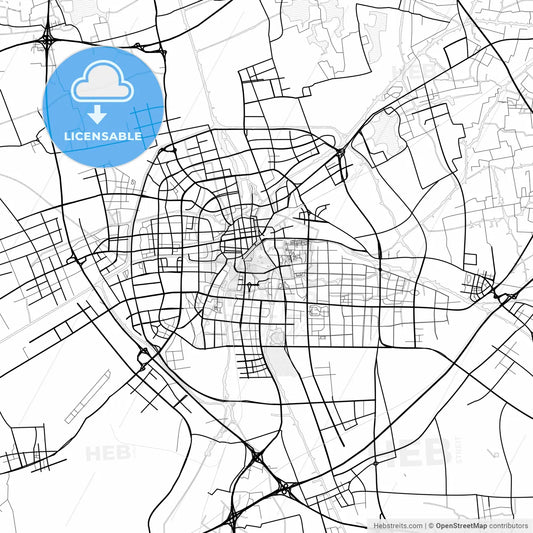 Vector PDF map of Jiaxing, China