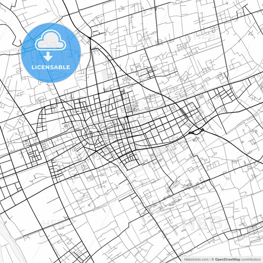 Vector PDF map of Taixing, China