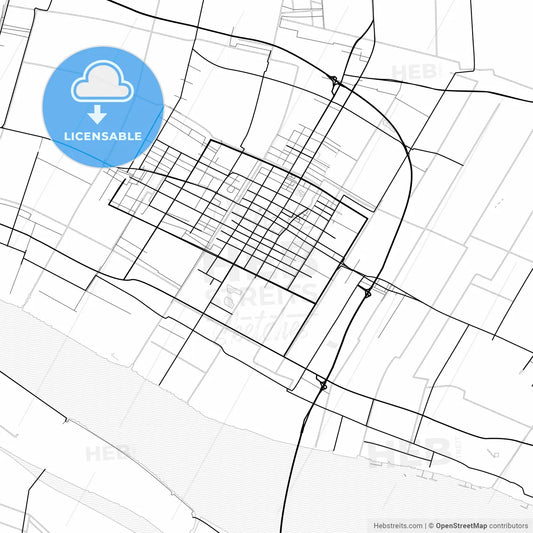 Vector PDF map of Qidong, China