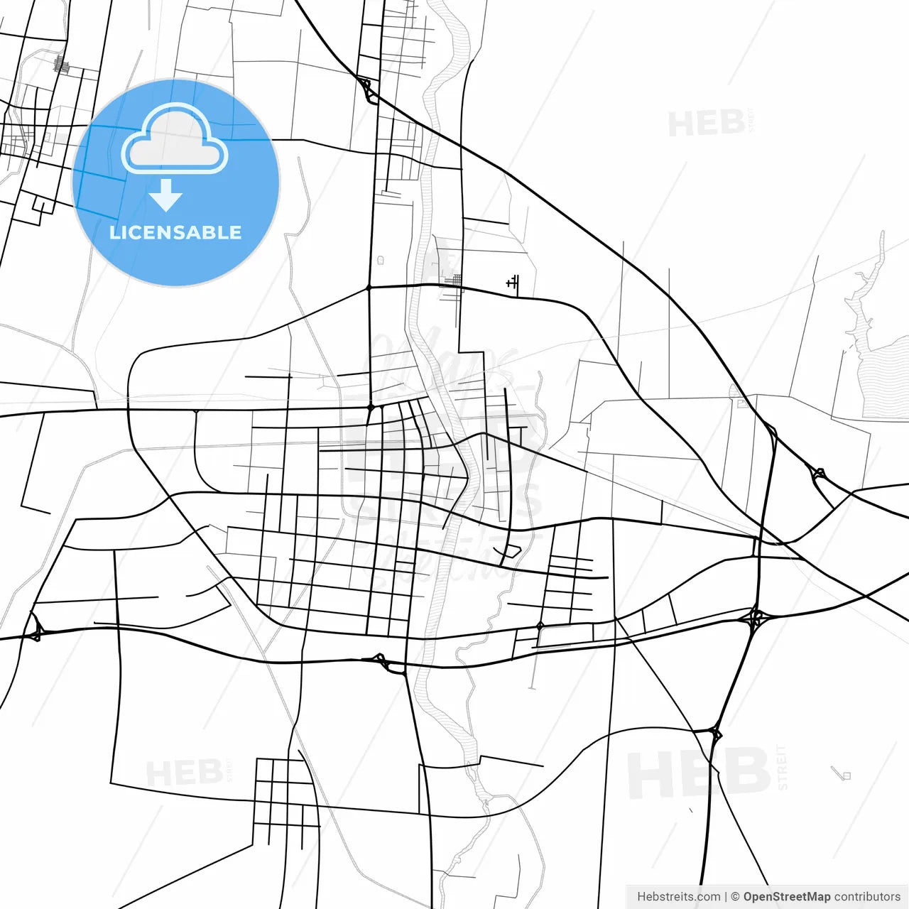 Vector PDF map of Xinyi, China
