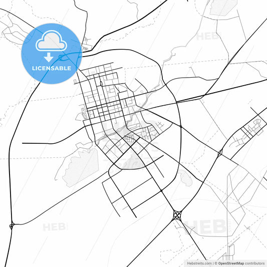 Vector PDF map of Karamay, China