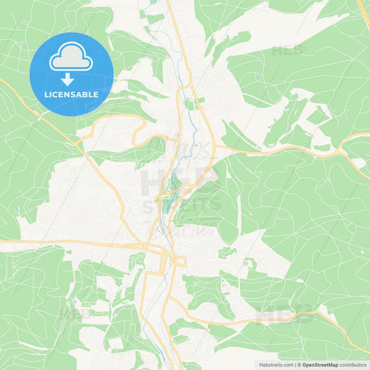 Heidenheim an der Brenz, Germany Vector Map - Classic Colors