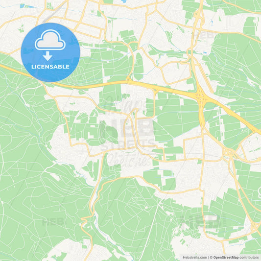 Leinfelden-Echterdingen, Germany Vector Map - Classic Colors